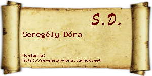 Seregély Dóra névjegykártya