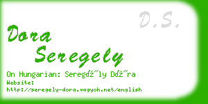 dora seregely business card